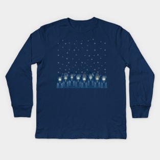 Christmas Carolers Singing by Candlelight Kids Long Sleeve T-Shirt